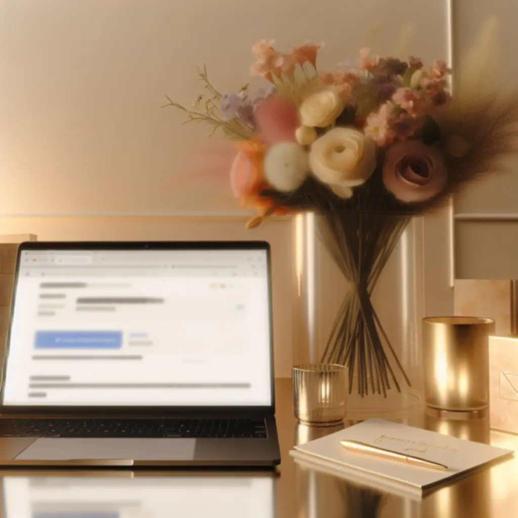 Ilustracja kwiatowa symbolizująca potwierdzenie zamówienia