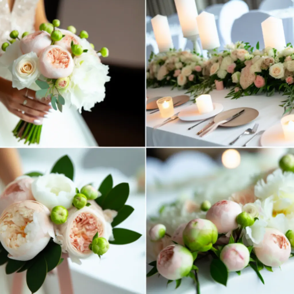 Romantyczne kwiaty ślubne w pastelowych odcieniach